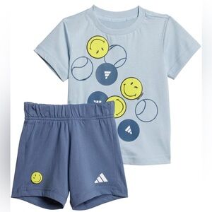 Smiley Face x Adidas T-Shirt and Shorts Set